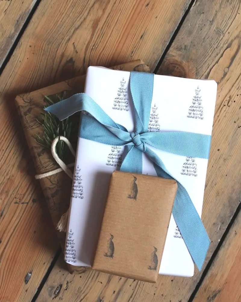 papier cadeau noel diy a imprimer vintage