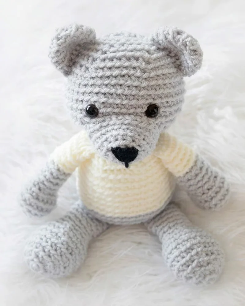 peluche diy ours laine crochet
