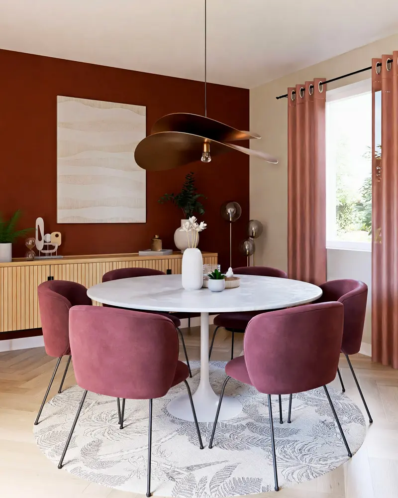 table a manger moderne marbre blanc ronde