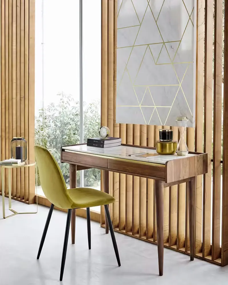 bureau marbre acacia
