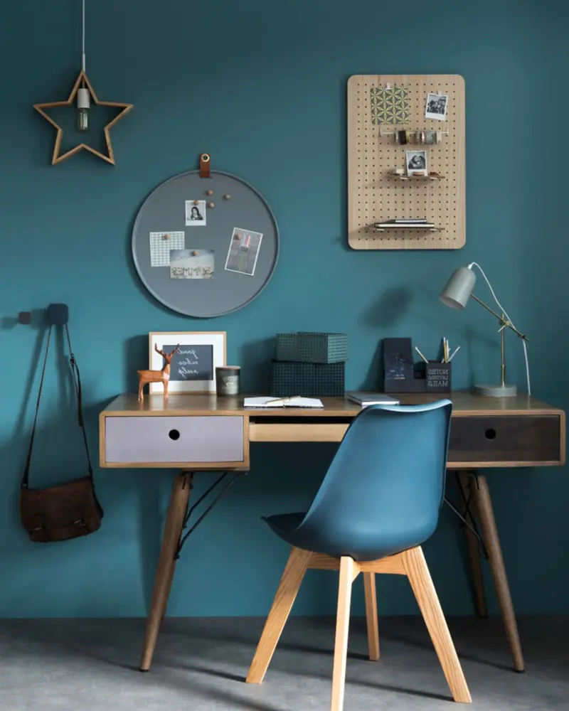 deco bureau bleu