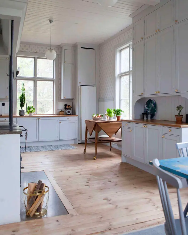 deco cuisine campagne blanc bleu