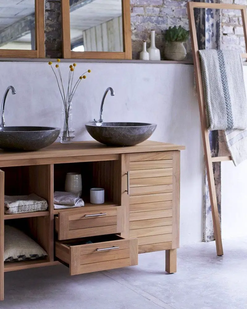 deco salle de bain beton bois