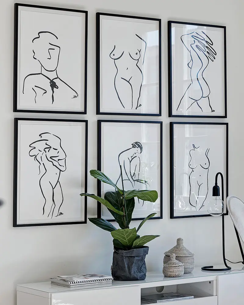 deco studio scandinave noir blanc