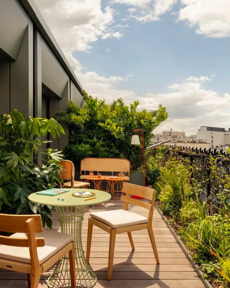 deco terrasse scandinave vert bois