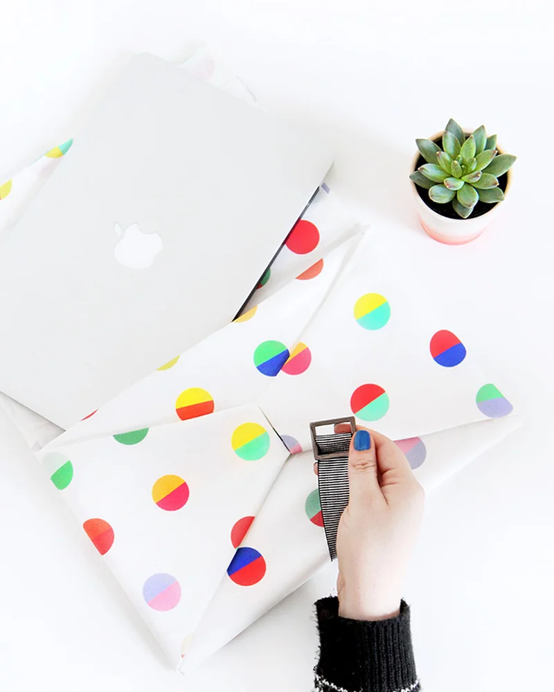 housse ordinateur diy pois