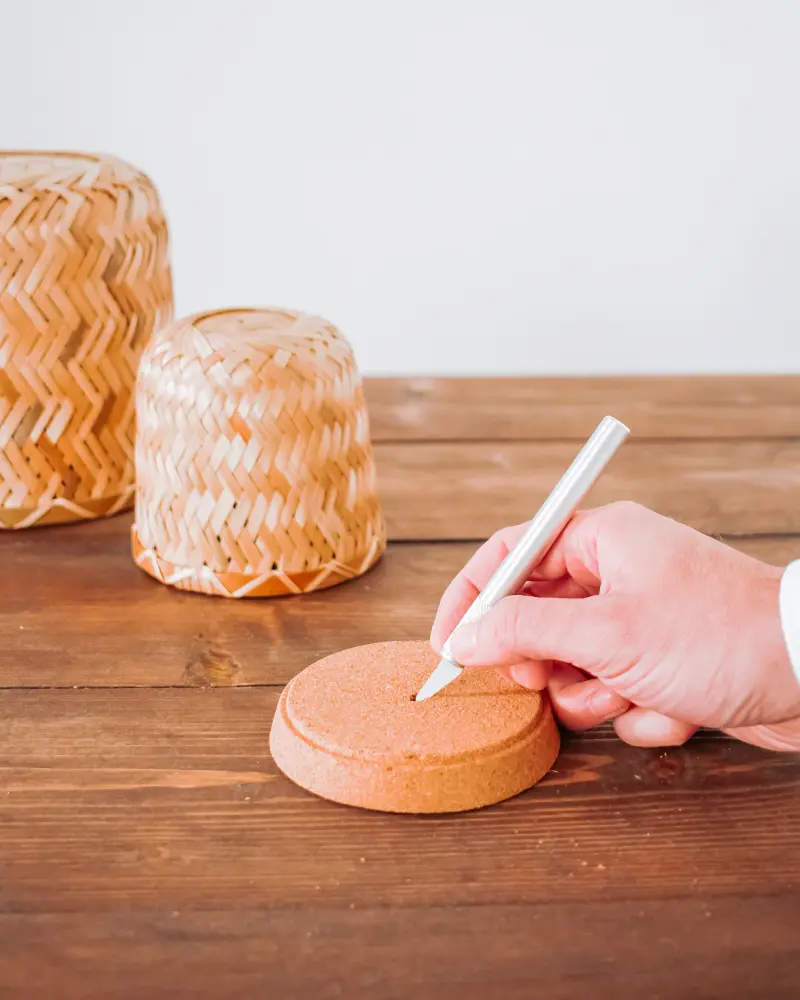 lampe ikea hack panier klynnon étape 3