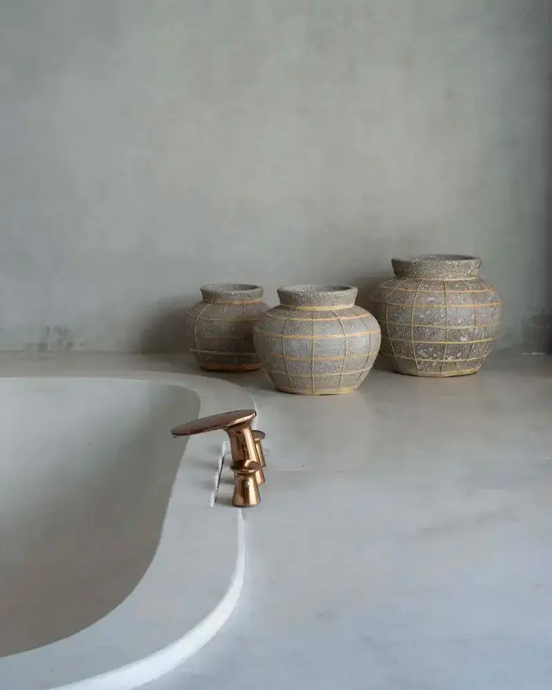 pot beton rotin