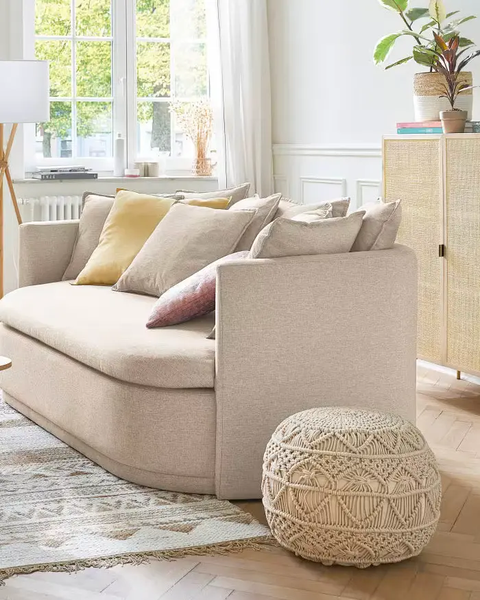 pouf macrame boheme