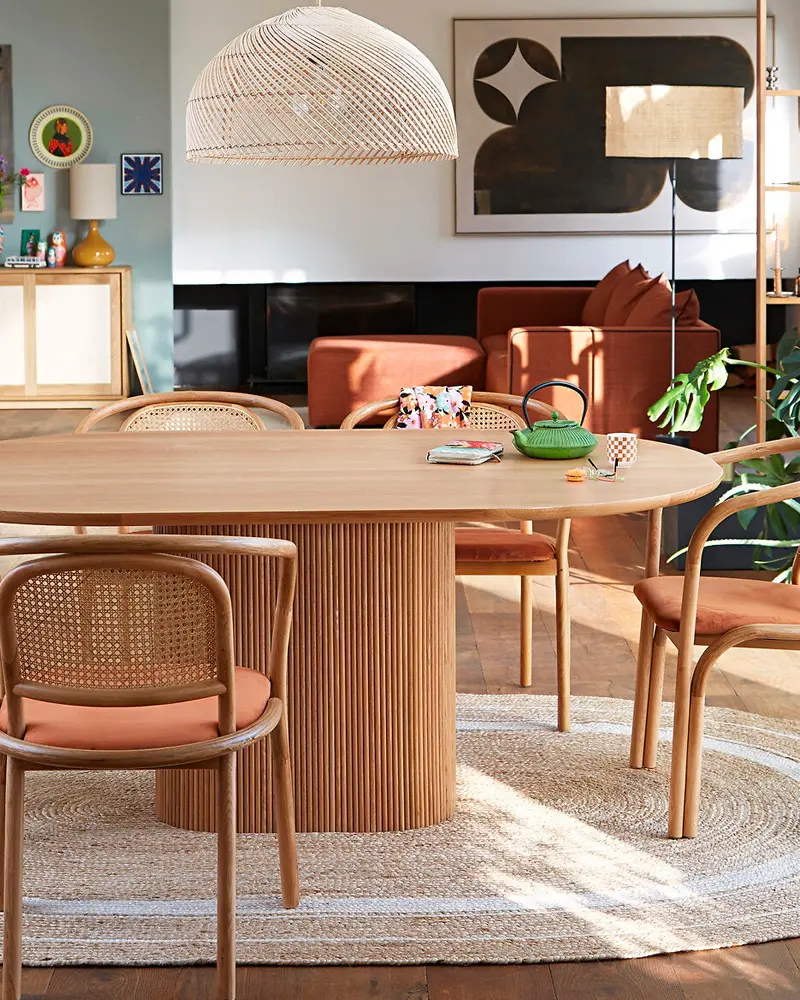 table a manger zen japandi bois