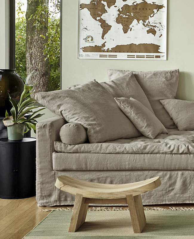 tabouret boheme bois yoga