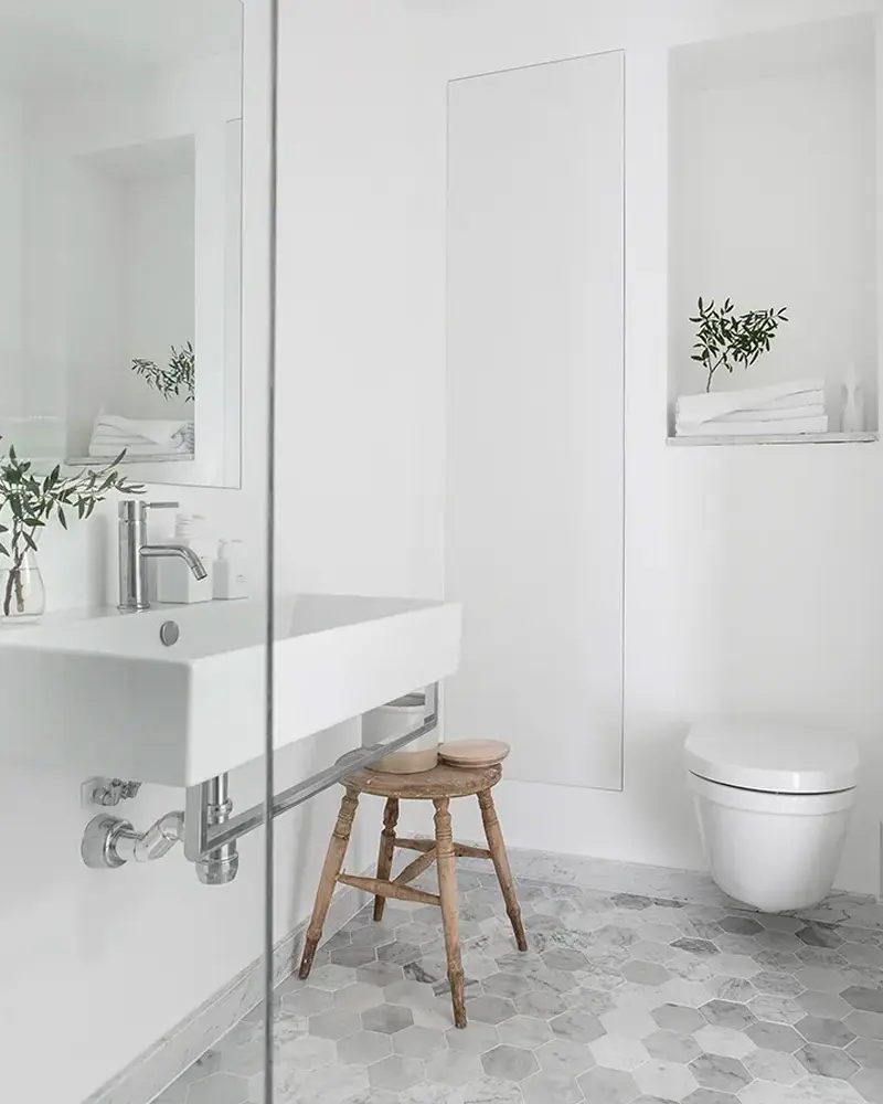 deco appartement moderne gris beige salle de bain