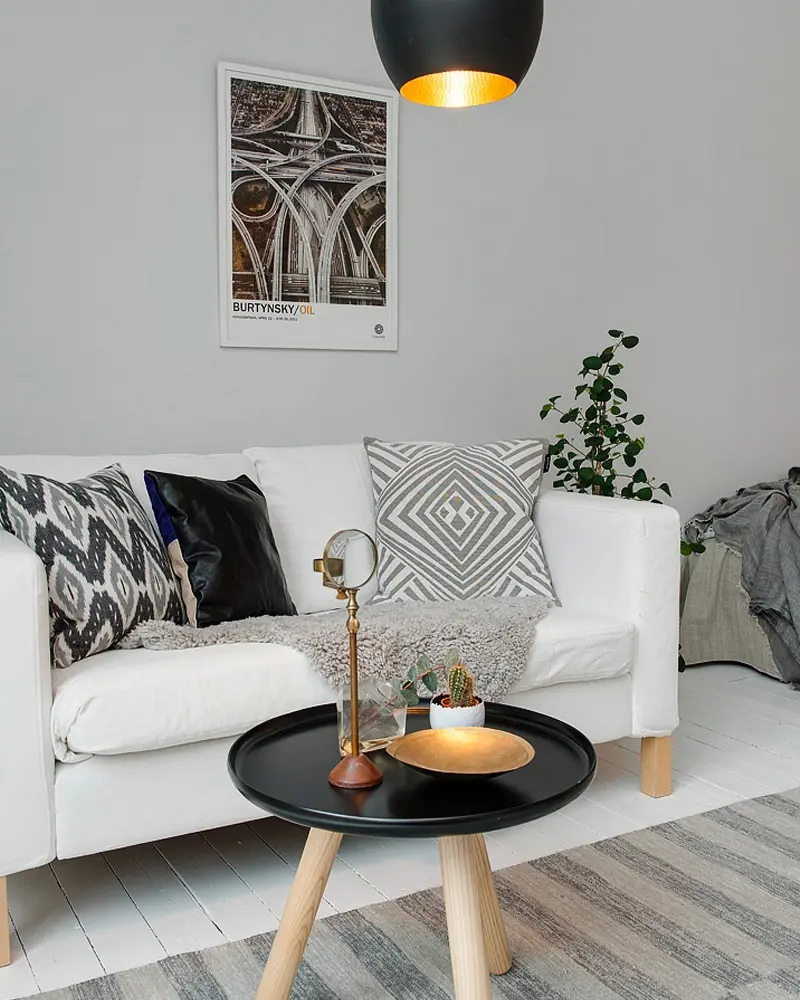 deco appartement moderne gris blanc salon