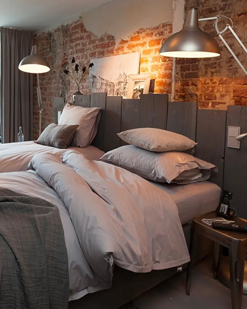 deco chambre industrielle gris