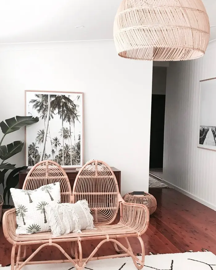deco maison boheme bord de mer salon