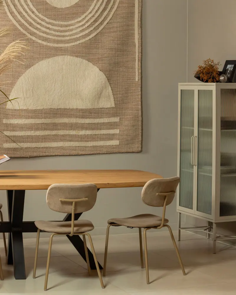 deco salle a manger buffet verre strie