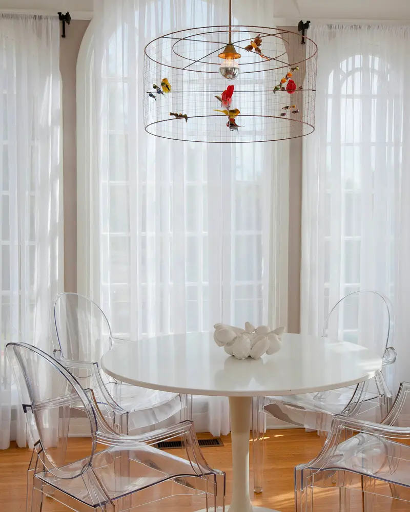 deco salle a manger moderne suspension voliere