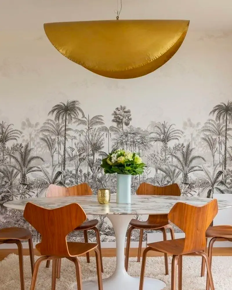deco salle a manger tropicale suspension brass 96