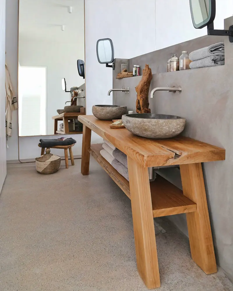 deco salle de bain beton bois