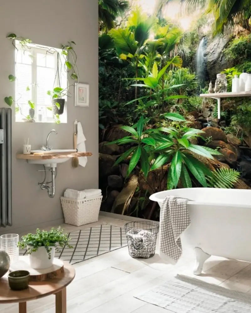 deco salle de bain tropicale