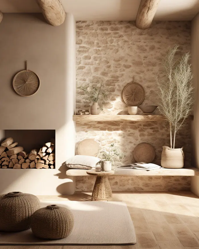 deco salon nature campagne pierre naturelle