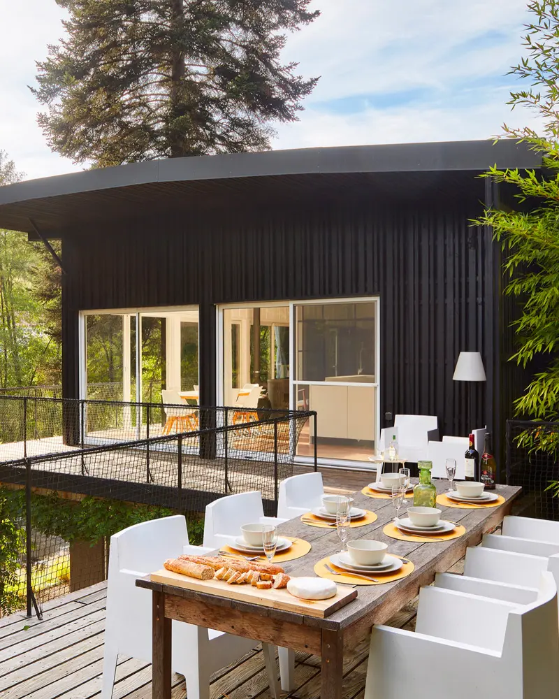 deco terrasse scandinave noir blanc