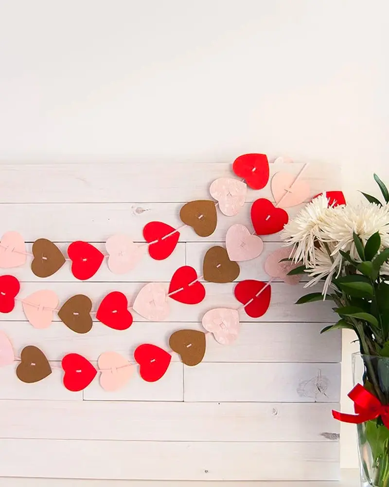 guirlande coeur papier diy saint valentin