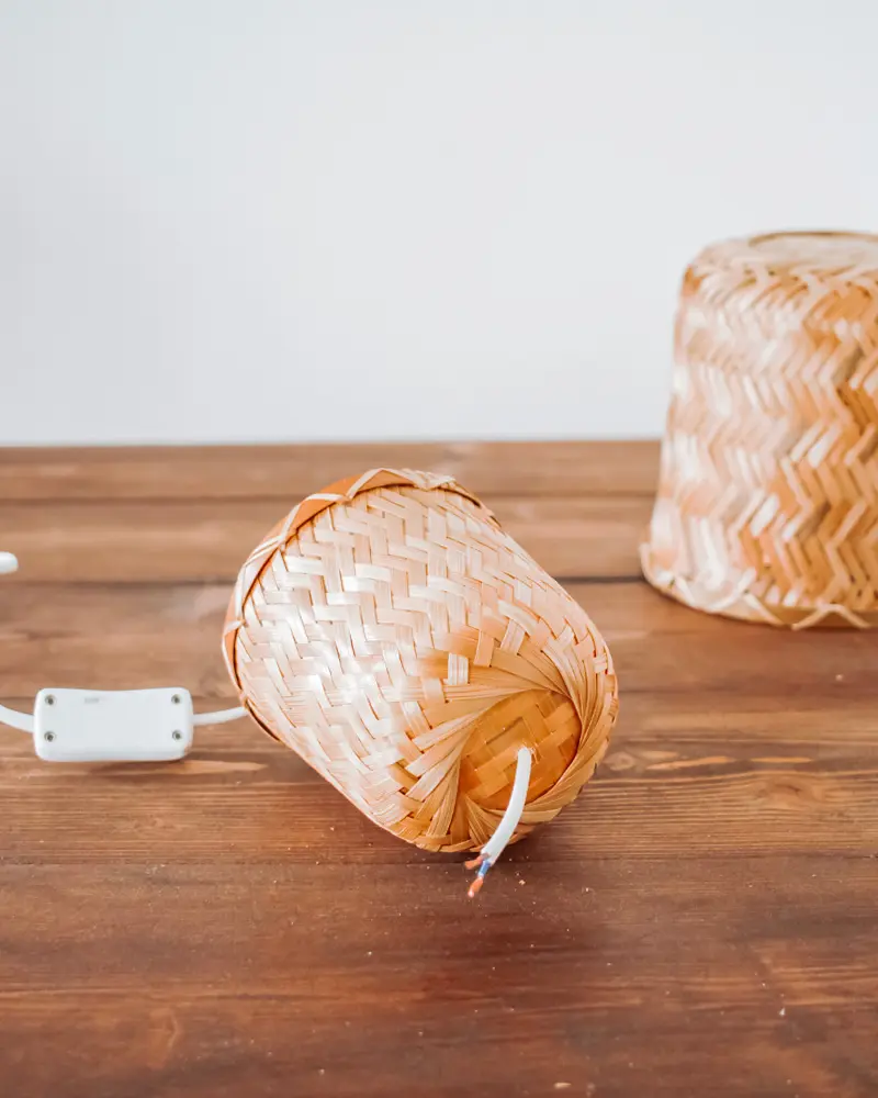 lampe ikea hack panier klynnon étape 4
