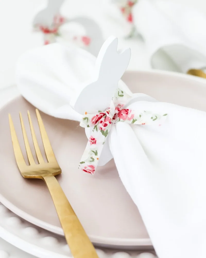 rond de serviette ruban tissu diy