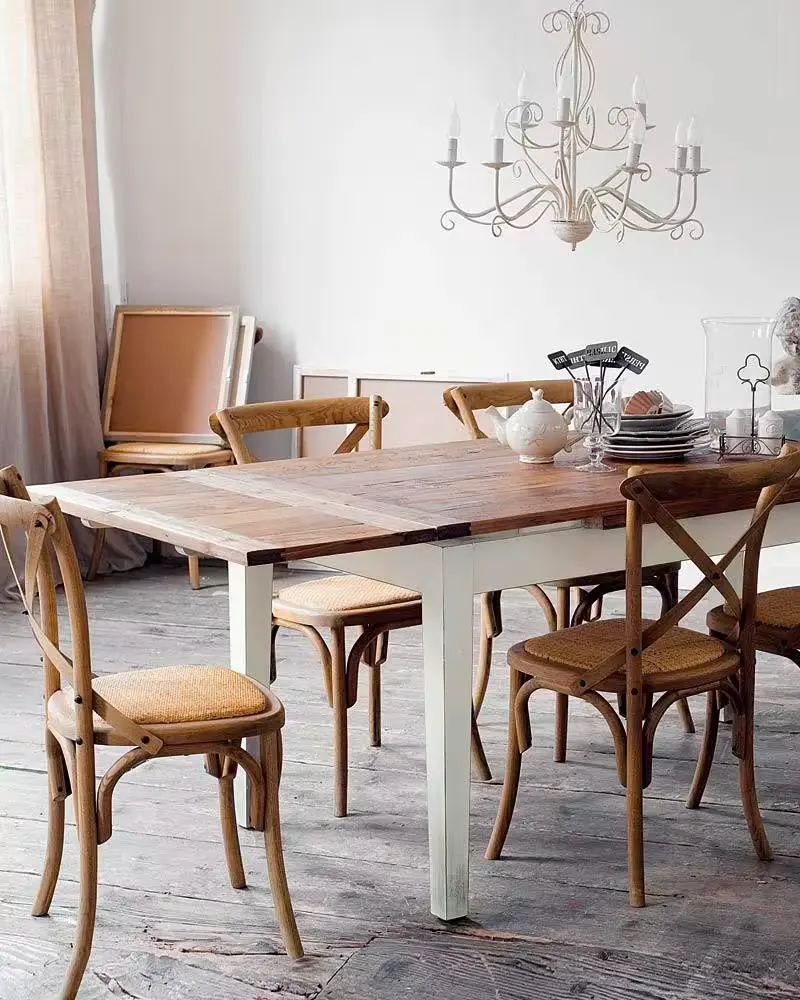 table blanc bois allonge