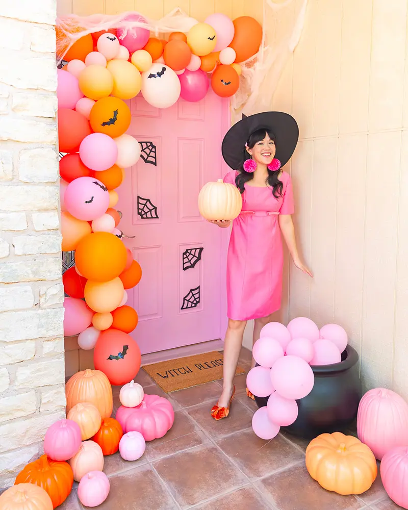 ballons diy deco porte halloween