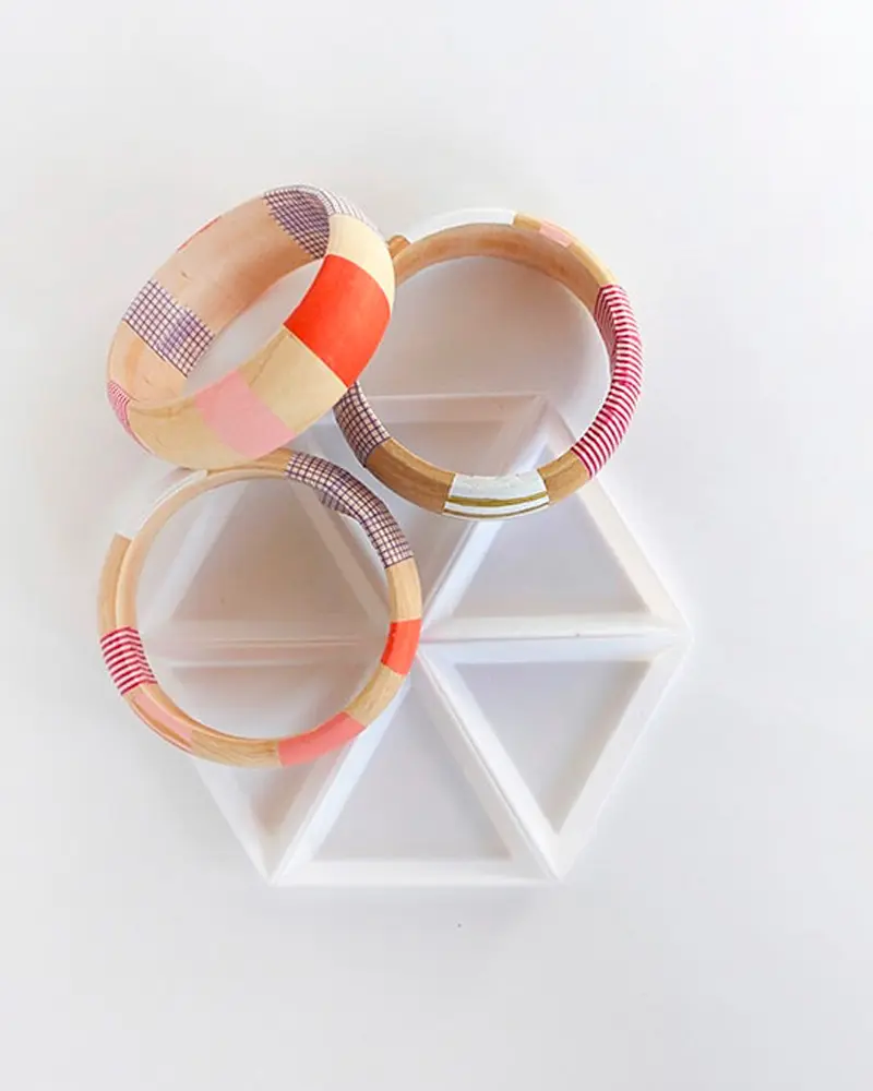 bracelet jonc masking tape diy