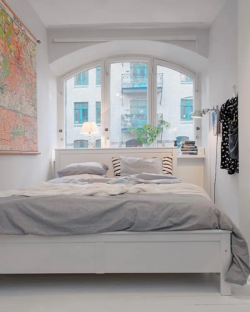 deco appartement gris blanc chambre