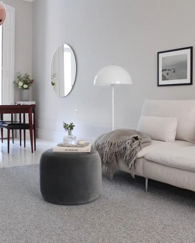 deco appartement minimaliste gris blanc salon