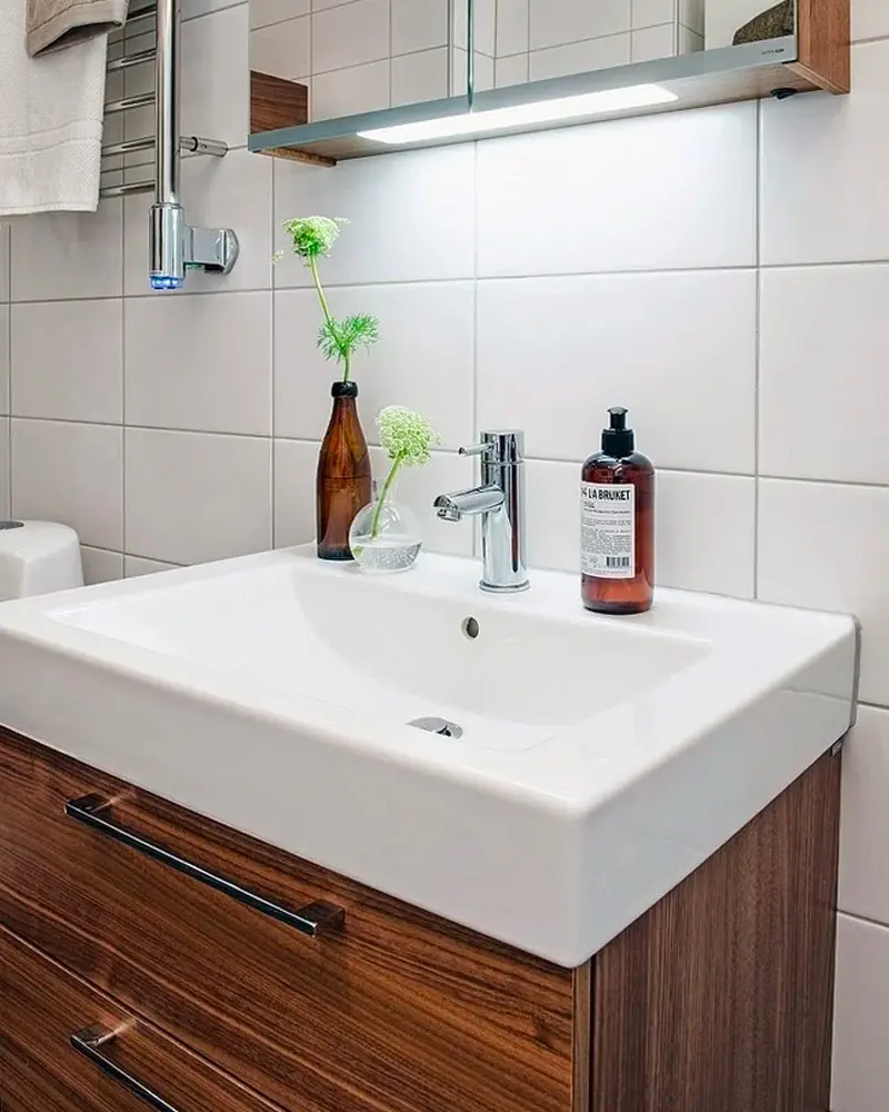 deco appartement scandinave moderne gris salle de bain
