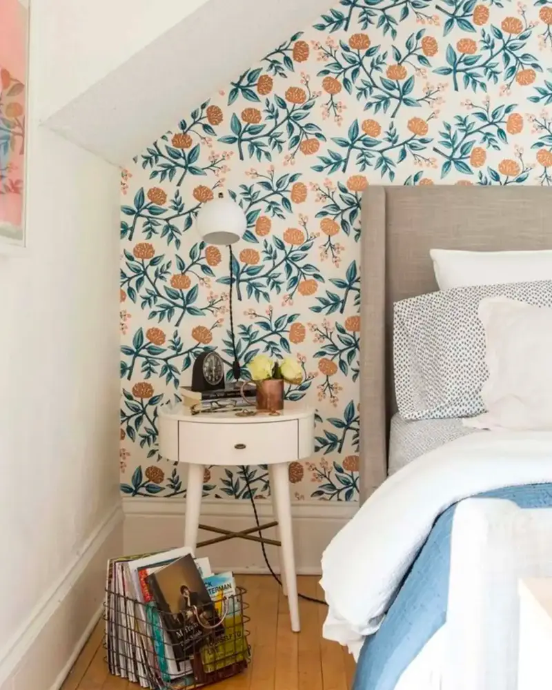 deco chambre papier peint floral