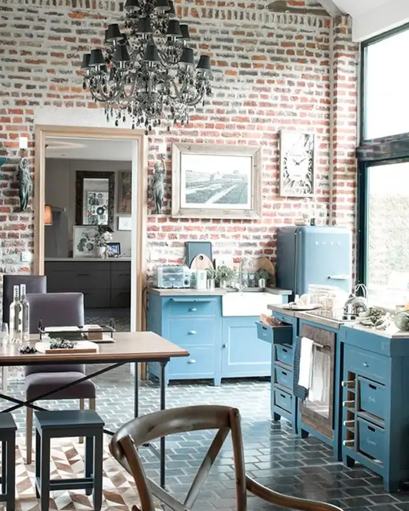deco cuisine campagne bleu