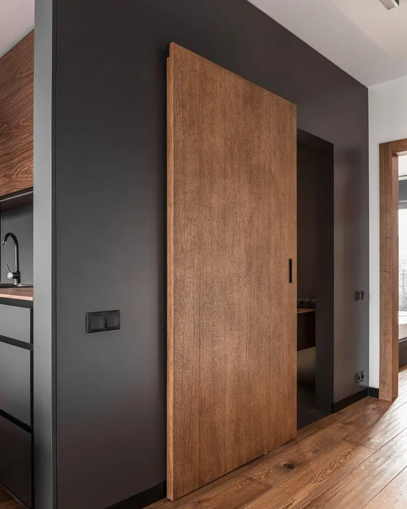 deco loft moderne noir couloir