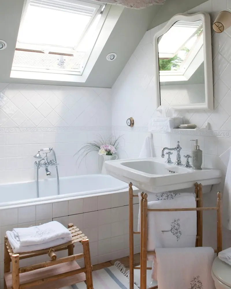 deco maison campagne romantique salle de bain