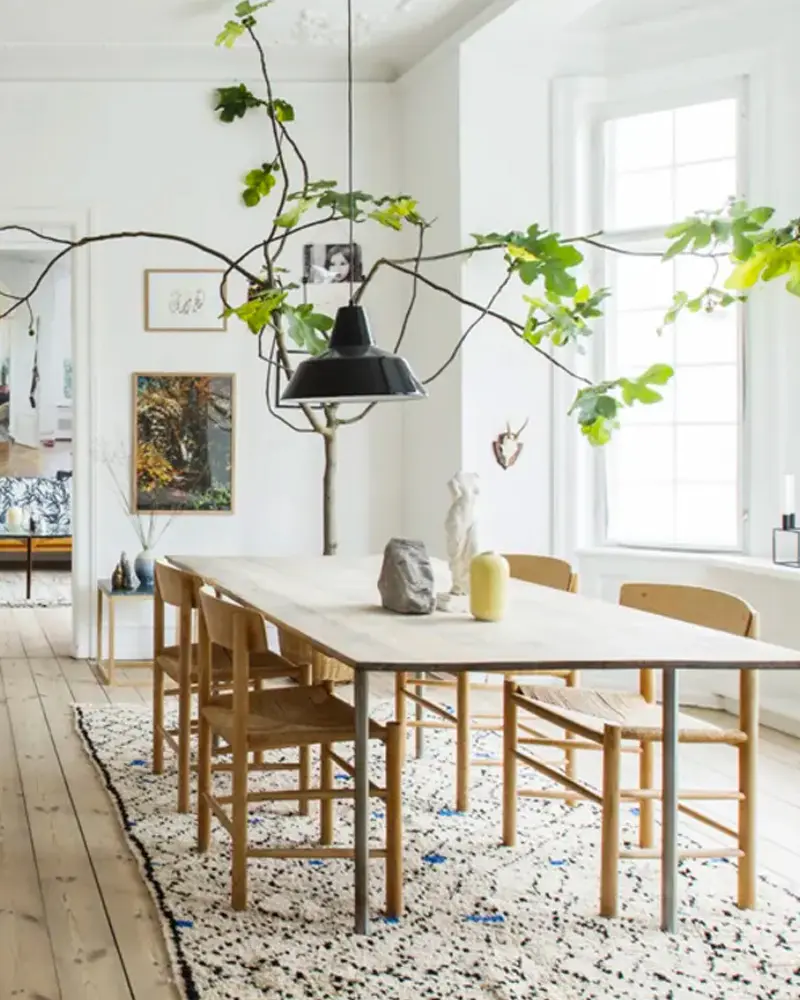 deco salle a manger scandinave nature