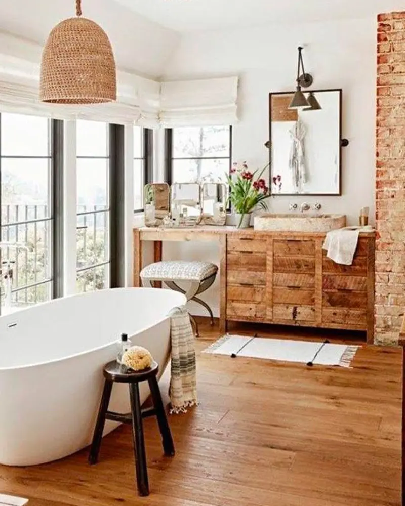 deco salle de bain cosy cocooning naturelle