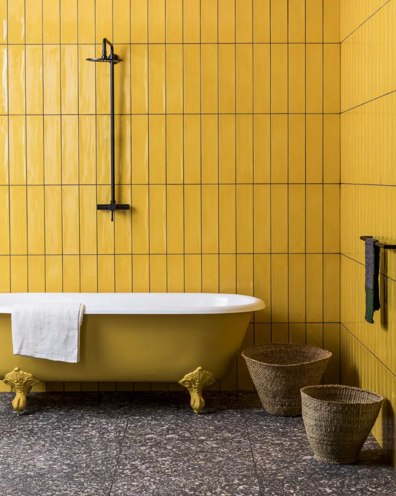 deco salle de bain jaune