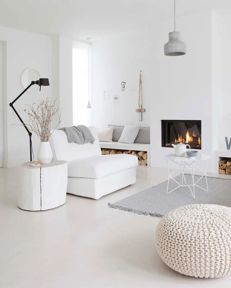 deco salon beton blanc