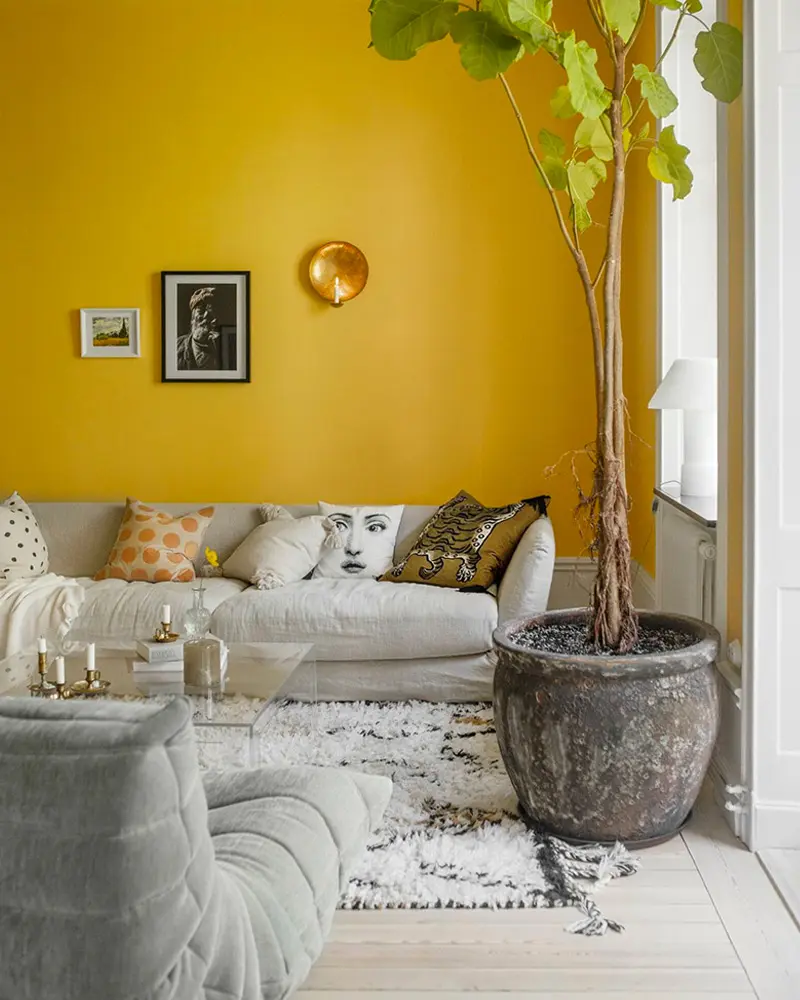 deco salon jaune