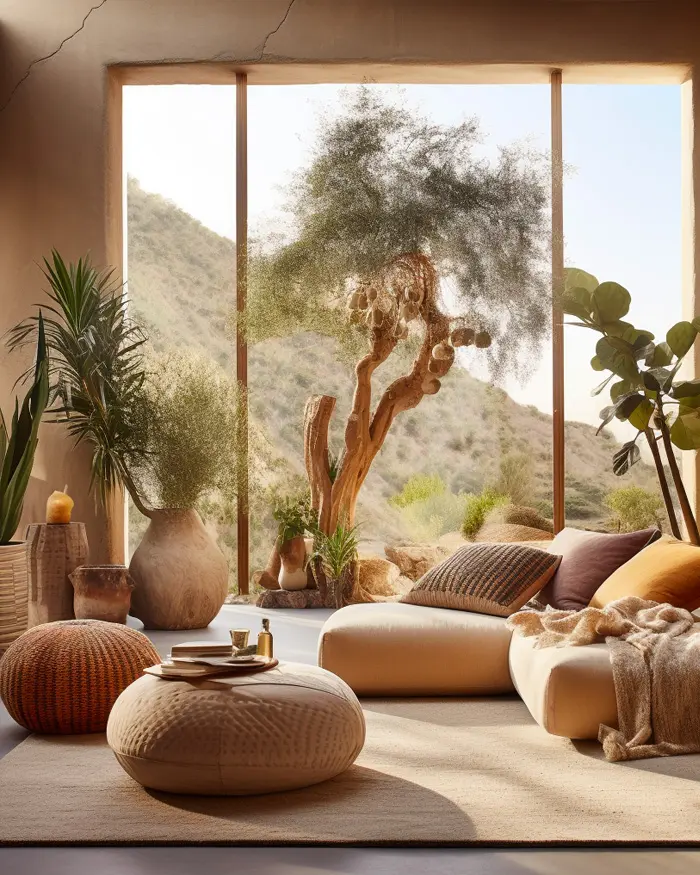 deco salon nature pierre