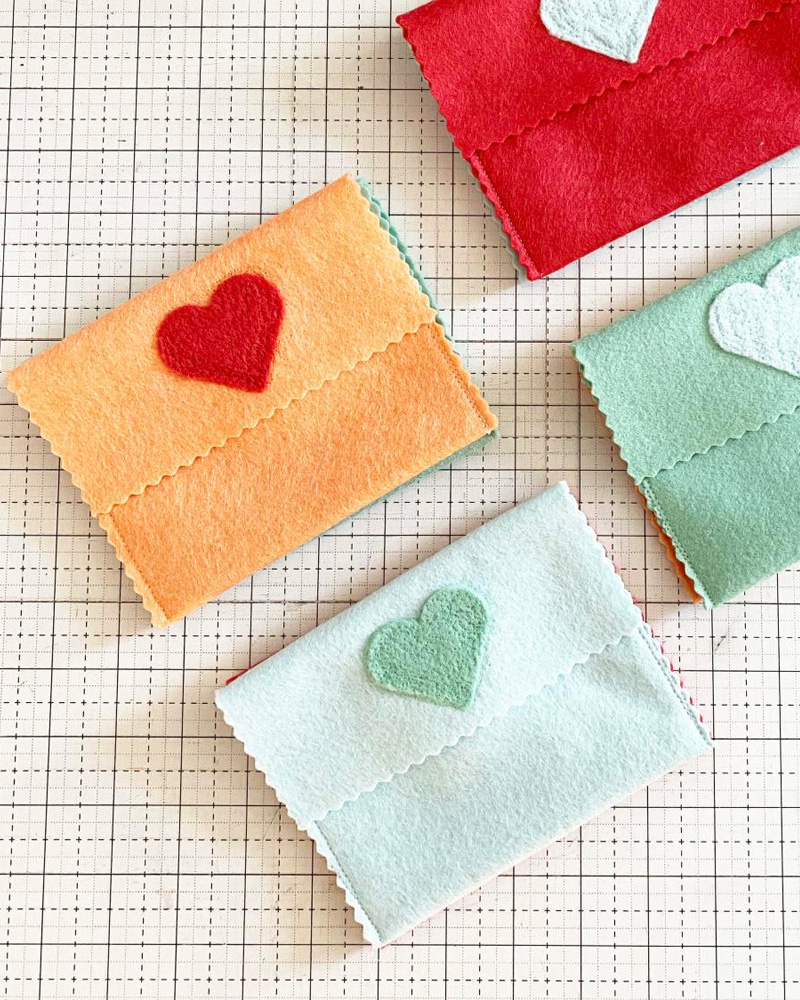 diy enveloppe feutrine saint valentin
