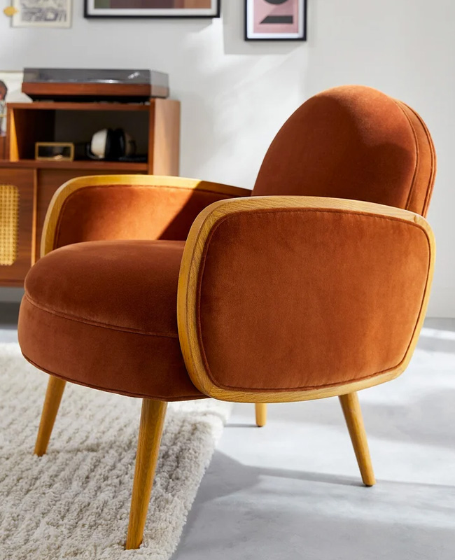 fauteuil velours