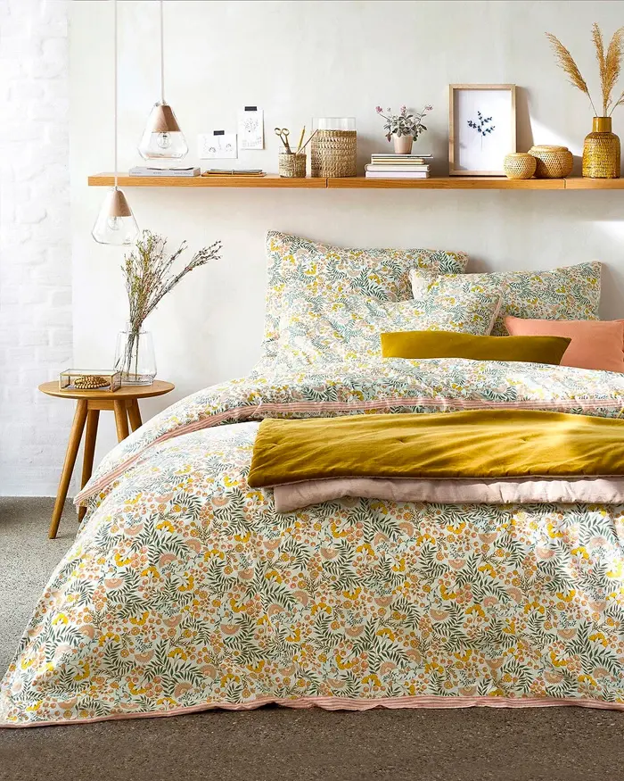 housse couette florale boheme