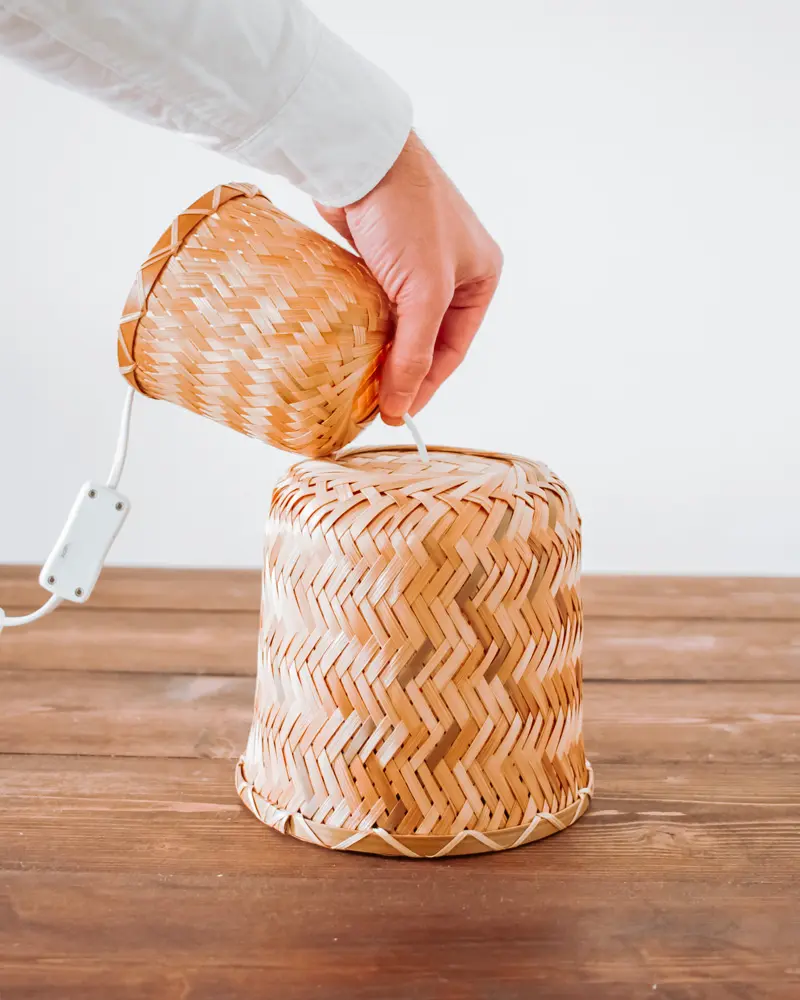 lampe ikea hack panier klynnon étape 5