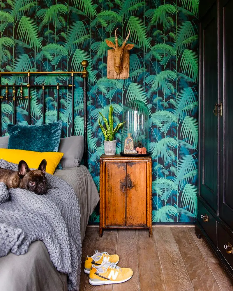 papier peint tropical deco chambre